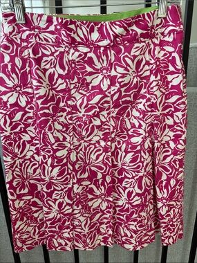 Worthington Pink and White Floral Skirt